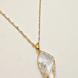 SAPRAA TRENDS Gold-Plated AD Studded Quirky Anti Tarnish Pendant & Chain-picture-21