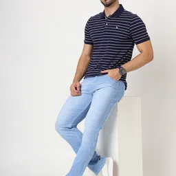 AMSWAN Men Low-Rise Heavy Fade Stretchable Jeans image 2