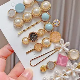 HYMT Women Beaded Hair Accessory Set of image 2