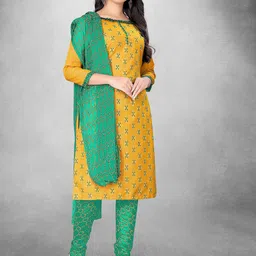 Maroosh Geometric Printed Unstitched Dress Material image 3