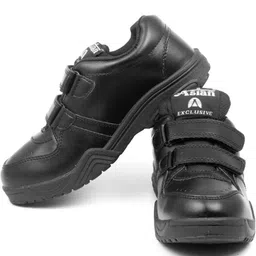 asian Monitor Velcro Black School Shoes For Men image 4