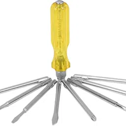 tovilla 9-in-1 Screwdriver Set with Storage Case, Multi-Bit Tool Kit, Blue and Yellow Combination Screwdriver Set image 4