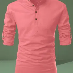 fashionparrot Men Solid Cotton Blend Straight Kurta-picture-13