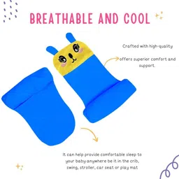 millionminds Cotton Baby Pillow Pack of 1 Animals Baby Head Shaping Pillow Neck & Head Support Soft & Breathable for 0–12 Months image 3