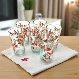 crockware (Pack of 6) ZnEA_6PCS_gls_Flora-09_HH103 Glass Water/Juice Glass-picture-37