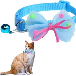 Cat Bow Collar Bell, a chic & secure accessory, elegance & stylish pet adornment Cat Everyday Collar-image-26
