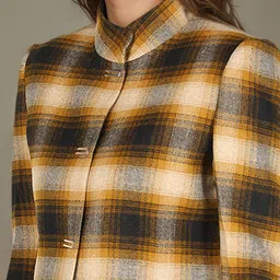 chemistry Polyester Checkered Coat For Women image 5