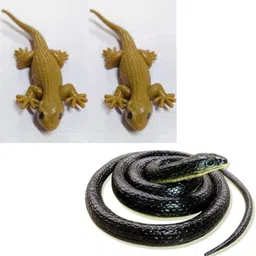 waaome ® 2 in 1 (2/Brown Lizard + 1/Snake Prank Toy)Snake 28 inches Black Colour(A812)-picture-18
