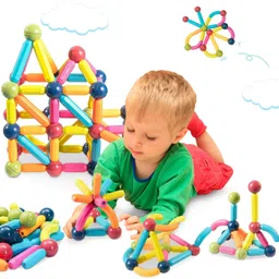 house of common Magnetic Stick Building Block,Learning Sticks and Balls Activity for kids 64 Pcs-picture-17