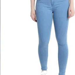 sanch Women Skinny Mid Rise Light Blue Jeans-picture-28