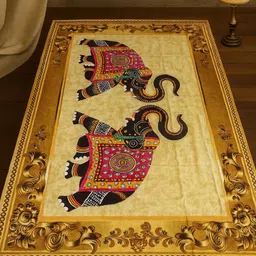 rrcrafts Polyester 4 Seater Printed Table Cover image 2