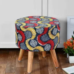 riance creations Jasmine Fabric Seating Stool In Multi Color-picture-33