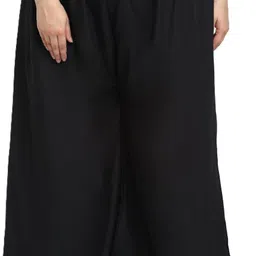 osworn Women Regular Fit Black Cotton Blend Trousers-picture-44