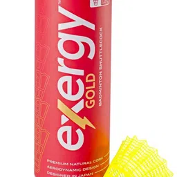 exergy Gold Badminton Shuttlecock, 1 Can Nylon Shuttle- Yellow-picture-20