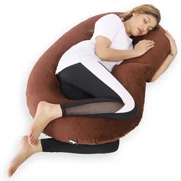 wild mint ultra soft c shaped pillow Microfibre Solid Pregnancy Pillow Pack of 1 image 1