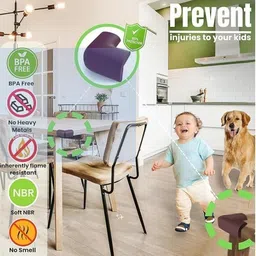 vyatirang Baby Proofing Corner Guards Pre-Taped Corner Protectors Child Safety Edge Guards image 4