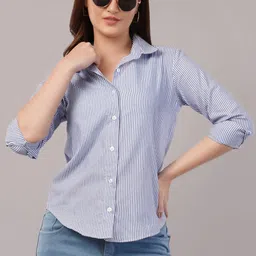 eversoft flow Women Relaxed Fit Fit Striped Casual Shirt-picture-40