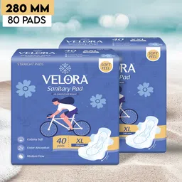 velora Soft, Straight, Leak-Free for Heavy Flow, Day & Night, 280mm, XL Size, Pack of 2 Sanitary Pad-picture-22