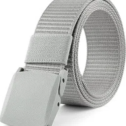 strapzo Men Formal, Party, Casual Grey Nylon Belt-picture-38