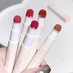 daimanpu GEGE BEAR Matte Lip Mud with Sponge Applicator, All-Day Wear, Pigmented image 3