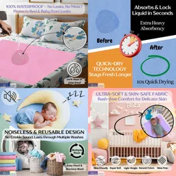 bluwaves Cotton Baby Bed Protecting Mat image 3