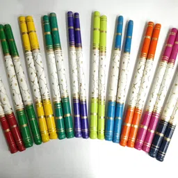 SticksKart Heavy Sankheda Multicolor Dandiya Sticks-Pack of 2 Pair, 4 Sticks| Dandia Sticks image 2