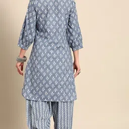 lookmark Women Cotton Blend Kurta Pant Set image 2