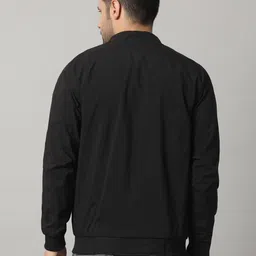 KGARMENTS Black Colour Windcheater Solid Men Wind Cheater image 2