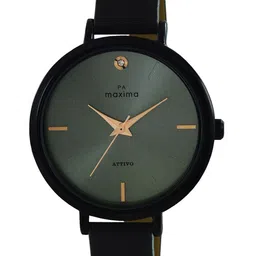 maxima Women Embellished Dial & Leather Straps Analogue Watch 68023LMLB-picture-10