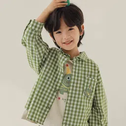 LULU & SKY Boys Opaque Checked Casual Shirt-picture-38