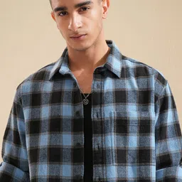 HIGHLANDER Men Tartan Checks Opaque Checked Casual Shirt-image-61