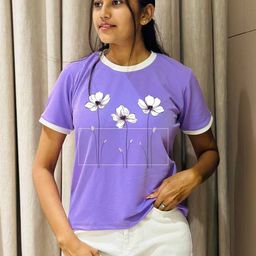 Moda Rapido Women Floral Printed Round Neck Relaxed Fit T-shirt-picture-24