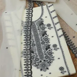 Soch Floral Woven Design Beads and Stones Unstitched Dress Material-picture-5