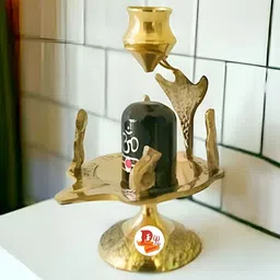 DARIDRA BHANJAN Black Shiva Parvati Ganesh With Nandi Religious Idol Showpiece image 5