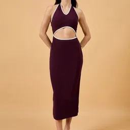 RARE Halter Neck Sheath Midi Dress-picture-10