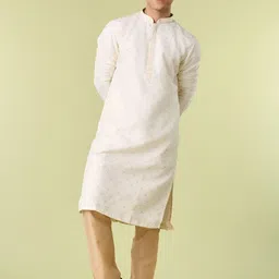Diwas by Manyavar Men Regular Kurta with Pyjamas-picture-14