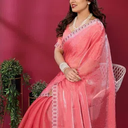 Moda Rapido Embroidery Beads And Stones Stunning Jimmy Choo Saree image 2