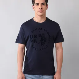U.S. Polo Assn. Denim Co. Men Brand Logo Printed Slim Fit T-shirt image 3