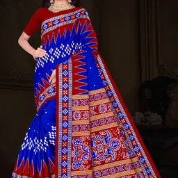 ETHNIC ODISHA HANDLOOM Ethnic Motifs Pure Cotton Sambalpuri Saree-picture-22