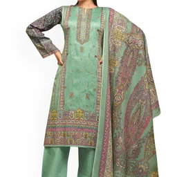 DRAVINAM Trends Embroidered Pure Cotton Unstitched Dress Material-picture-20