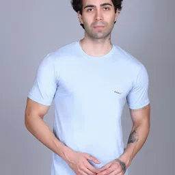 Dzant Men Air Max Solid Round Neck Cotton T-shirt-image-71
