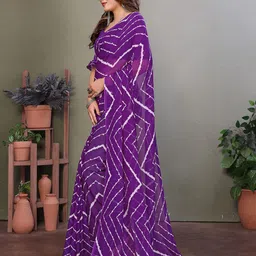 Moda Rapido Leheriya Women Georgette Saree image 5