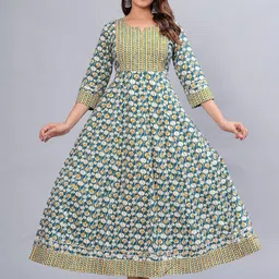 KALINI Women Printed Fit & Flare Maxi Dress-picture-29