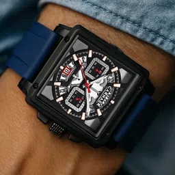 Carnaer Men Dial & Wrap Around Straps Analogue Watch CN-8308-Blu-Blk image 2