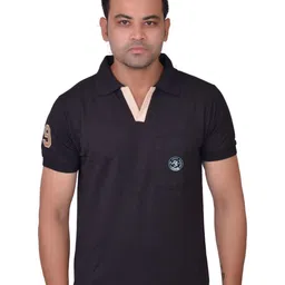 LA MILANO Men Polo Collar Applique Slim Fit T-shirt-picture-30