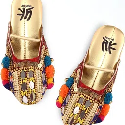 YK Girls Embellished Mules Flats-image-50
