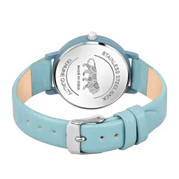 VIRAKTI Women Brass Printed Dial & Leather Straps Analogue Watch G-37-BLUE-V.Y image 4