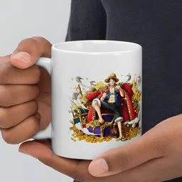 Mr UVD White & Red Graphic Printed Ceramic Glossy Mug 350 ml image 2