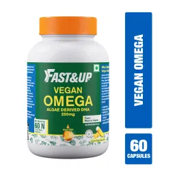 Fast & Up Vegan Omega 3 with 250mg DHA, Sourced From Marine Algae, No Fishy After Taste (60 Capsules)-picture-33