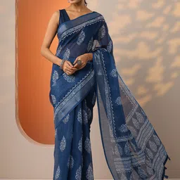 Libas Ethnic Motifs Printed Handloom Saree-image-68